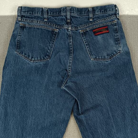 Wrangler 20X Style 22 Jeans Men's 35X37 Dark Washed Distressed Original Fit Tall - Picture 9 of 13